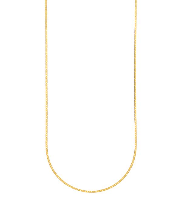 Corrente em Ouro Amarelo 18k Malha Piastrine Maciça - 50 cm